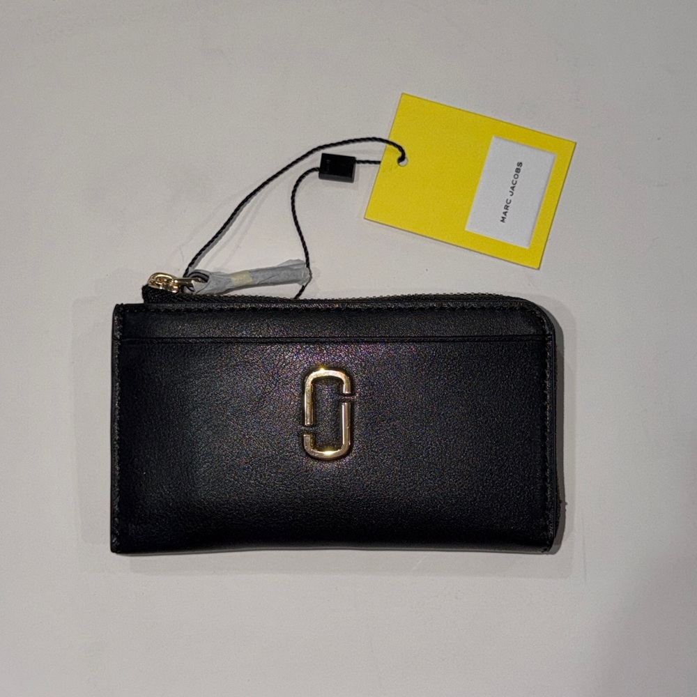 ‼️NEW Marc Jacobs Multi The J Marc Zipper Black Leather Wallet - Picture 3 of 9